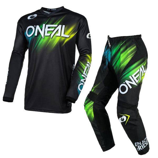 O'Neal 2024 Motocross Combo Kit Element Voltage Black Green